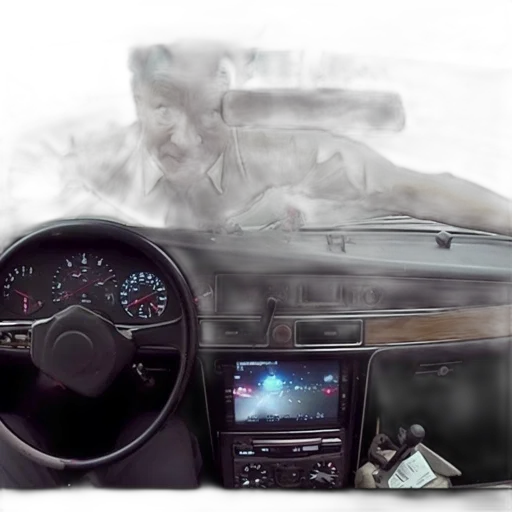 car, photorealistic, concept art, vaporwave transparent PNG cut-out