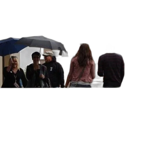 umbrella, staff, jacket, hat transparent PNG cut-out