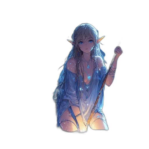 dress, staff, sword, weapon transparent PNG cut-out