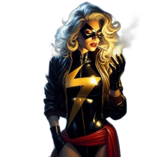 comic book art, concept art, female, superhero transparent PNG cut-out