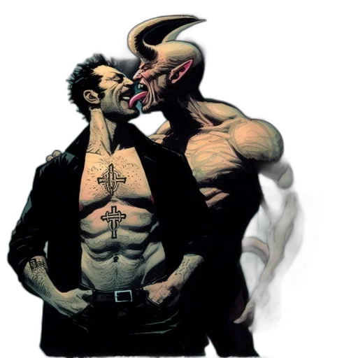 comic book art, concept art, cartoon, dimly transparent PNG cut-out