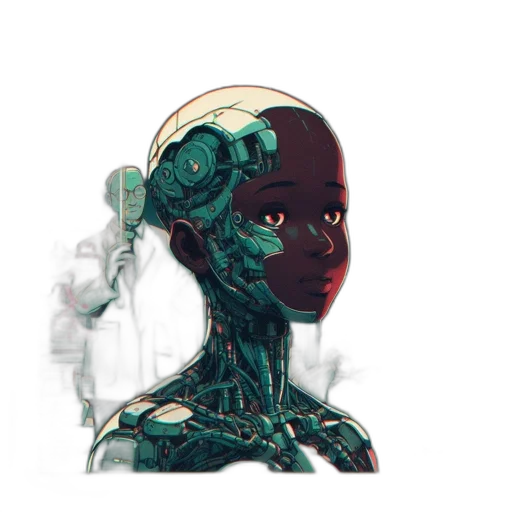 robot, face, mask, creature transparent PNG cut-out