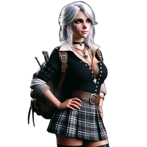 dress, staff, concept art, fantasy art transparent PNG cut-out