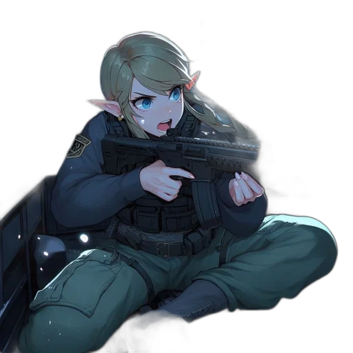 weapon, jacket, staff, mask transparent PNG cut-out
