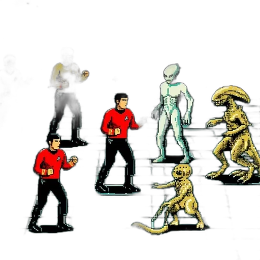 staff, concept art, comic book art, pixel art transparent PNG cut-out