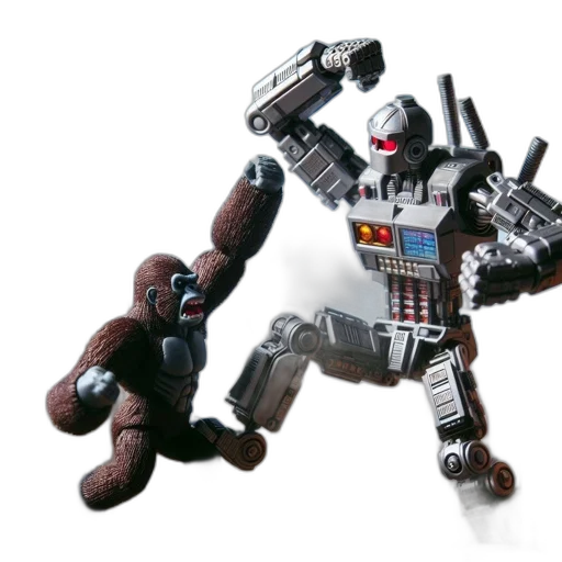 robot, weapon, concept art, 3d render transparent PNG cut-out