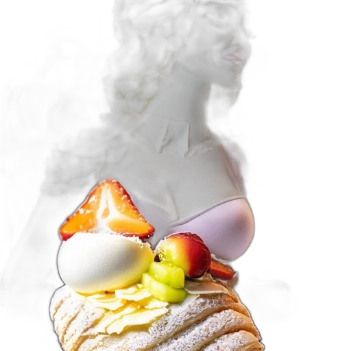 food, dress, photorealistic, 3d render transparent PNG cut-out