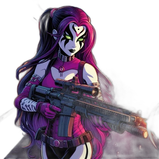 weapon, concept art, cyberpunk, anime transparent PNG cut-out