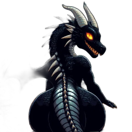 dragon, creature, animal, staff transparent PNG cut-out