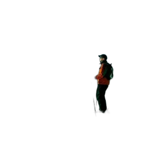 jacket, robot, staff, creature transparent PNG cut-out