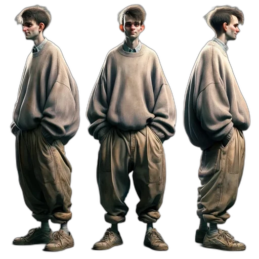 jacket, creature, concept art, 3d render transparent PNG cut-out
