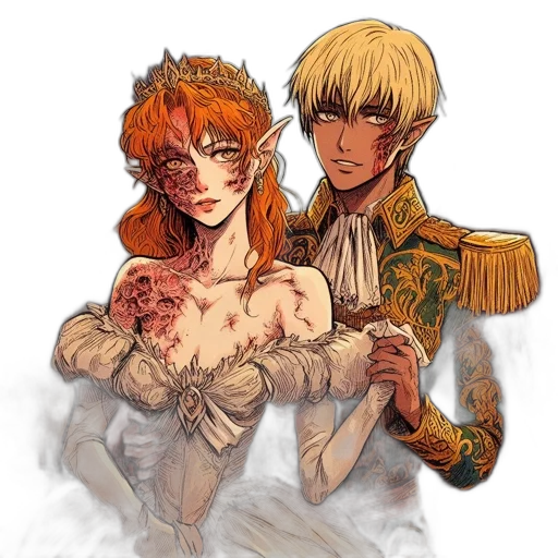 fantasy art, watercolor, concept art, pixel art transparent PNG cut-out