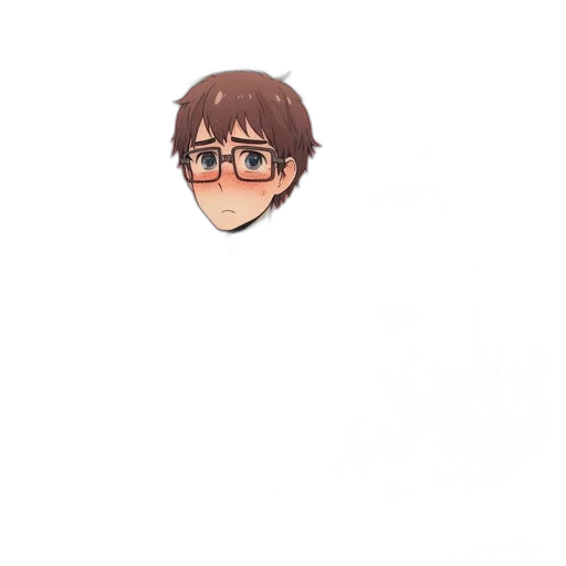 face, hair, staff, creature transparent PNG cut-out