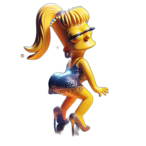 dress, hair, robot, staff transparent PNG cut-out