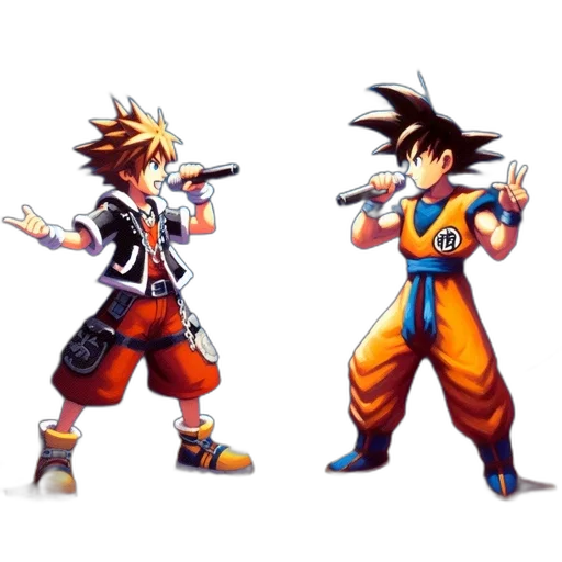 concept art, pixel art, 3d render, anime transparent PNG cut-out