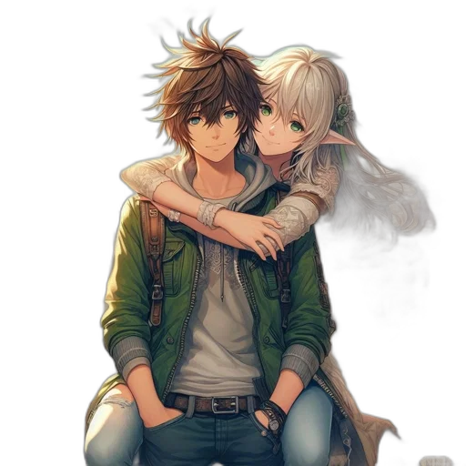 jacket, anime, concept art, fantasy art transparent PNG cut-out