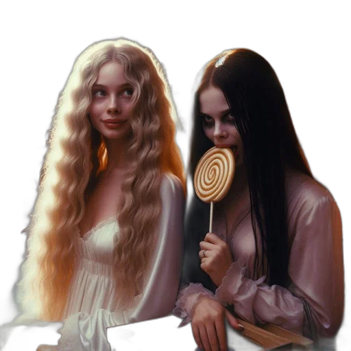 hair, concept art, fantasy art, oil painting transparent PNG cut-out