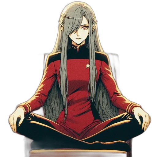 furniture, hair, staff, jacket transparent PNG cut-out
