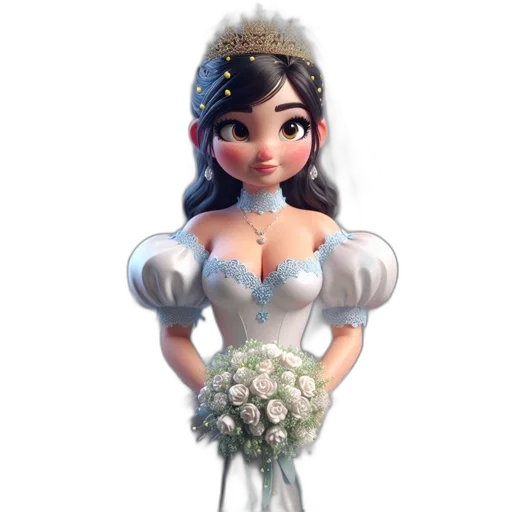 crown, dress, jewelry, 3d render transparent PNG cut-out