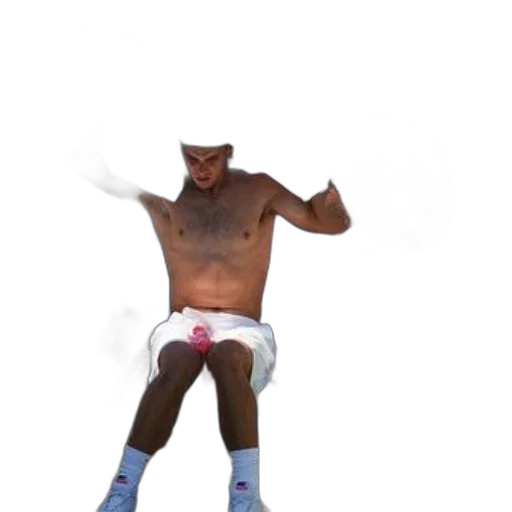 hat, creature, shirtless, tennis transparent PNG cut-out