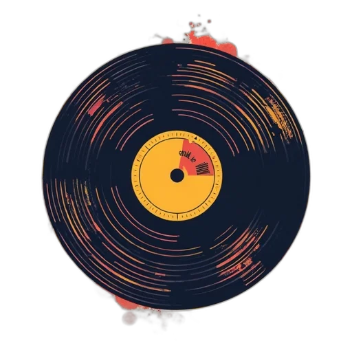 concept art, cartoon, dynamic, records transparent PNG cut-out
