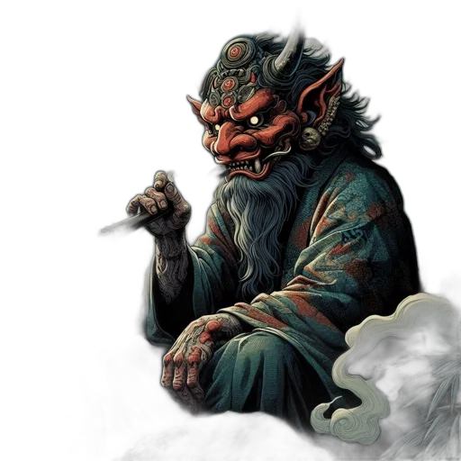 staff, dragon, creature, mask transparent PNG cut-out