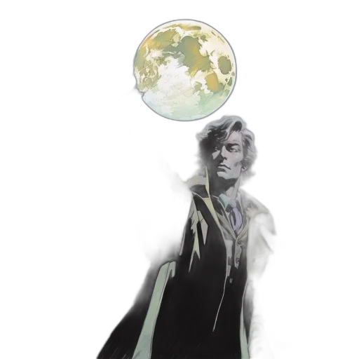 concept art, comic book art, watercolor, fantasy art transparent PNG cut-out