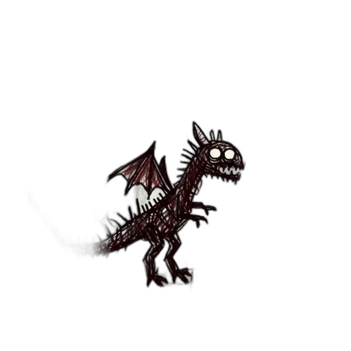 dragon, creature, animal, staff transparent PNG cut-out