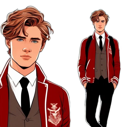 jacket, comic book art, concept art, cartoon transparent PNG cut-out