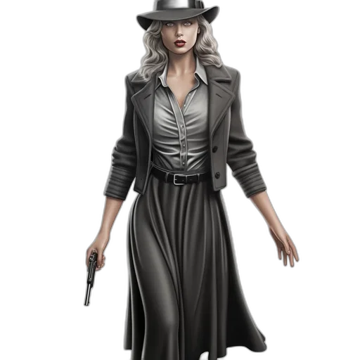 hat, staff, dress, concept art transparent PNG cut-out