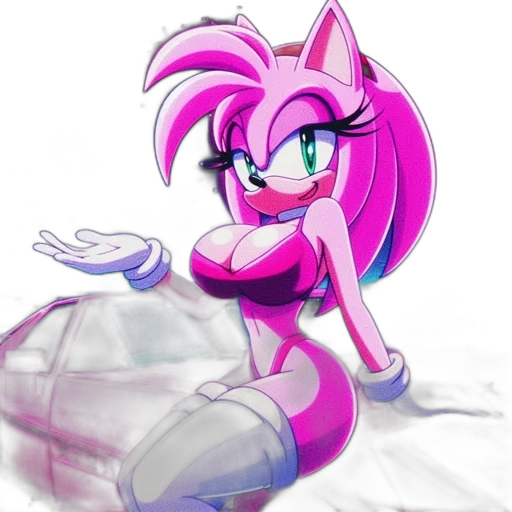 concept art, cartoon, pixel art, vaporwave transparent PNG cut-out