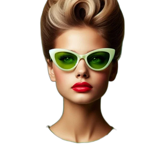 face, hair, photorealistic, cartoon transparent PNG cut-out