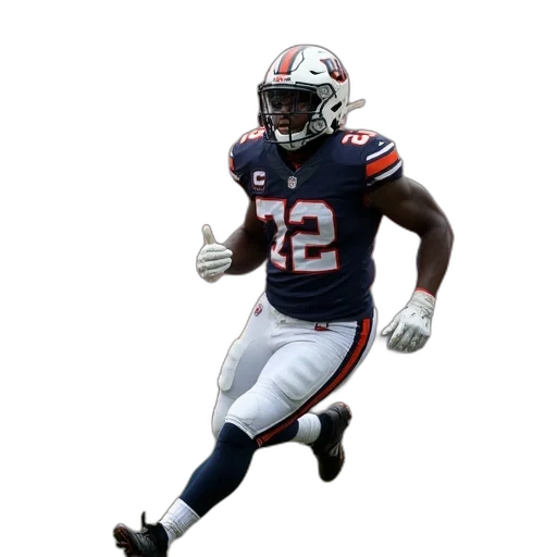 auburn, football, player, running transparent PNG cut-out