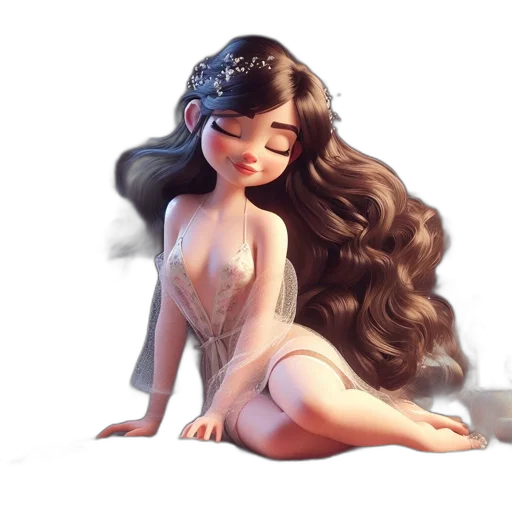 hair, dress, fantasy art, concept art transparent PNG cut-out