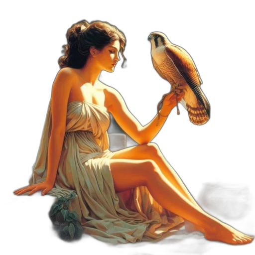 jewelry, dress, animal, oil painting transparent PNG cut-out