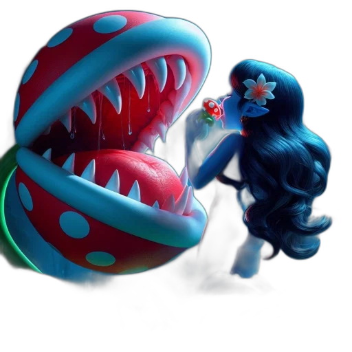 creature, 3d render, concept art, underwater transparent PNG cut-out