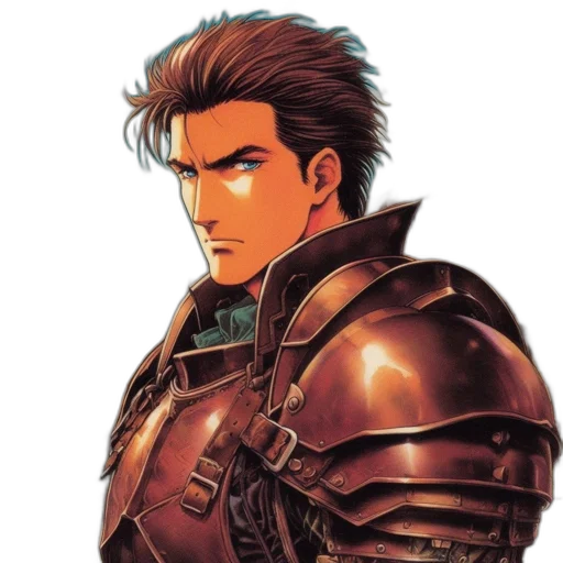 sword, face, jacket, weapon transparent PNG cut-out