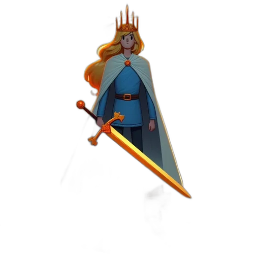 sword, staff, weapon, crown transparent PNG cut-out