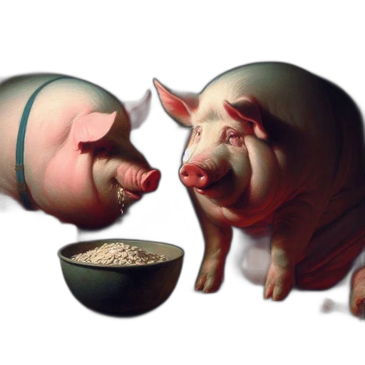 food, animal, 3d render, photorealistic transparent PNG cut-out