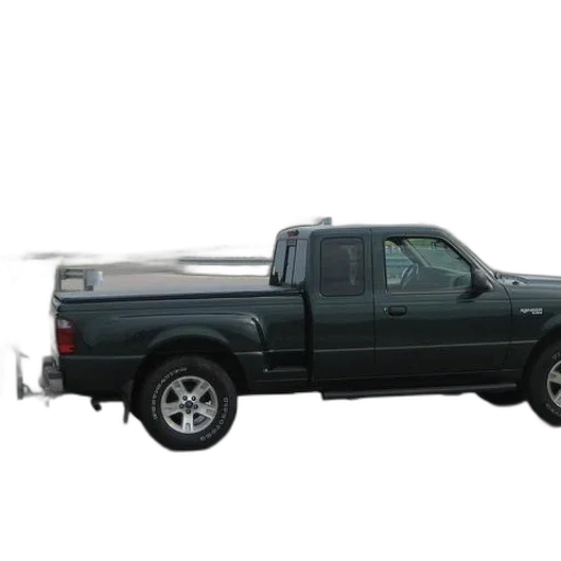 green, pickup, truck, parked transparent PNG cut-out