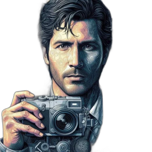 face, weapon, robot, jacket transparent PNG cut-out