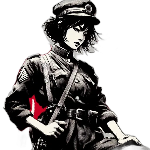 staff, weapon, hat, jacket transparent PNG cut-out