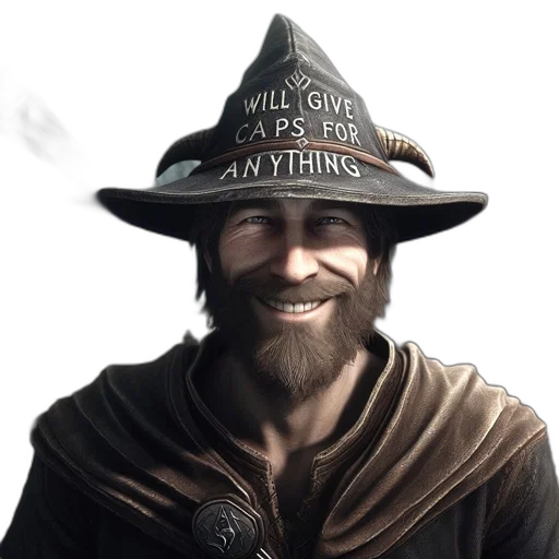 hat, staff, mask, face transparent PNG cut-out