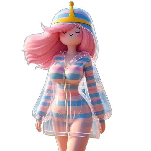 dress, 3d render, concept art, vaporwave transparent PNG cut-out