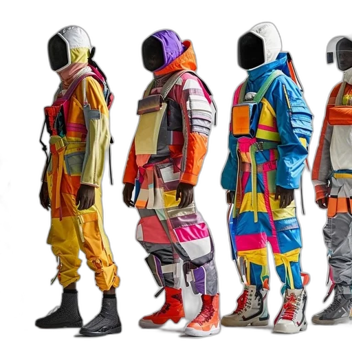 jacket, cyberpunk, concept art, outer space transparent PNG cut-out