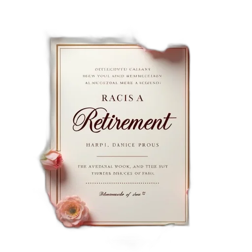 elegant, retirement, invitation, new transparent PNG cut-out