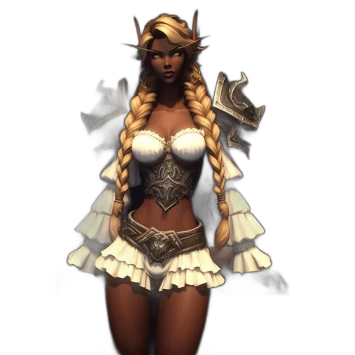 dress, staff, fantasy art, concept art transparent PNG cut-out