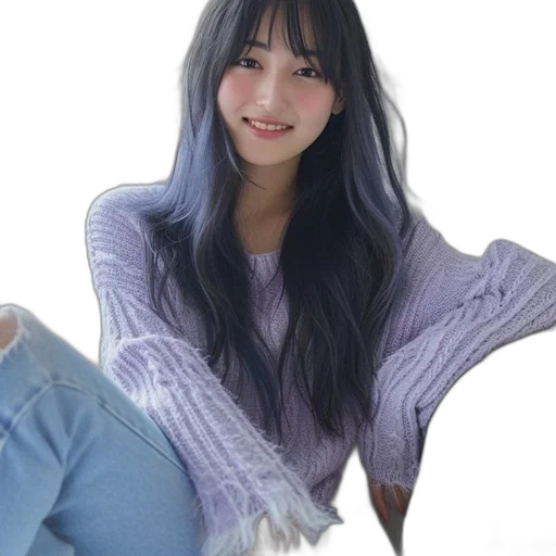 hair, jacket, creature, face transparent PNG cut-out
