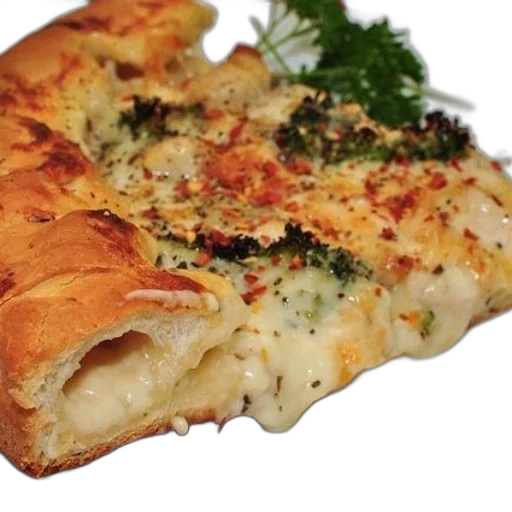 food, slice, pizza, broccoli transparent PNG cut-out