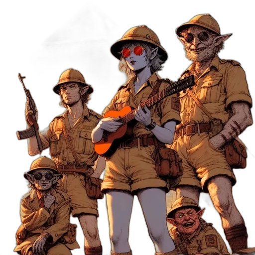 concept art, comic book art, watercolor, pixel art transparent PNG cut-out